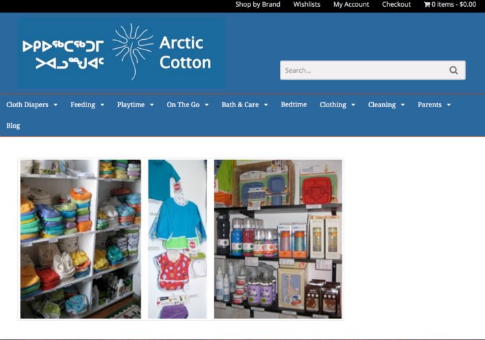 Arctic Cotton e-commerce website