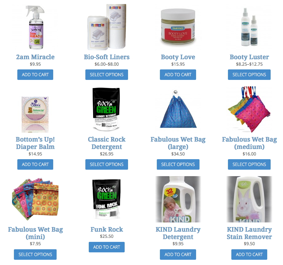 Arctic Cotton e-commerce shopping page